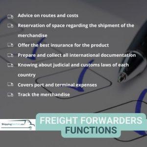 Freight forwarders functions