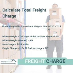 Calculate total freight charge