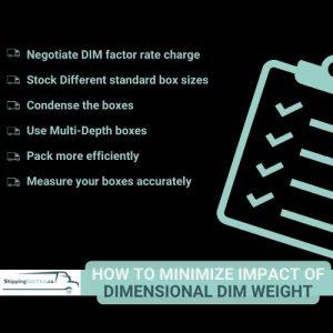 how to minimize impact of dim weight