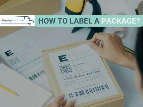 how to label a package in Canada