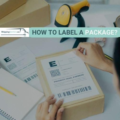 how to label a package in Canada